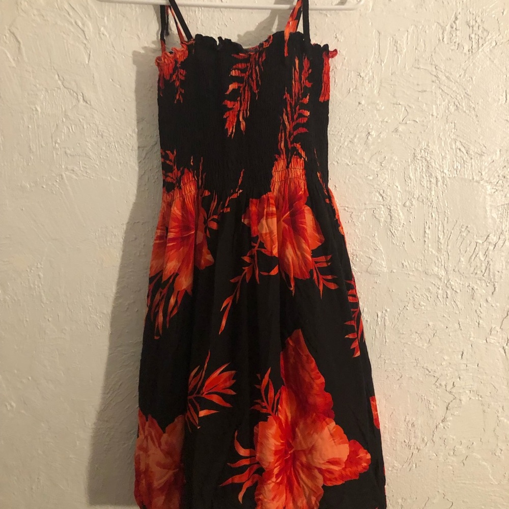Hawaiian print summer dress